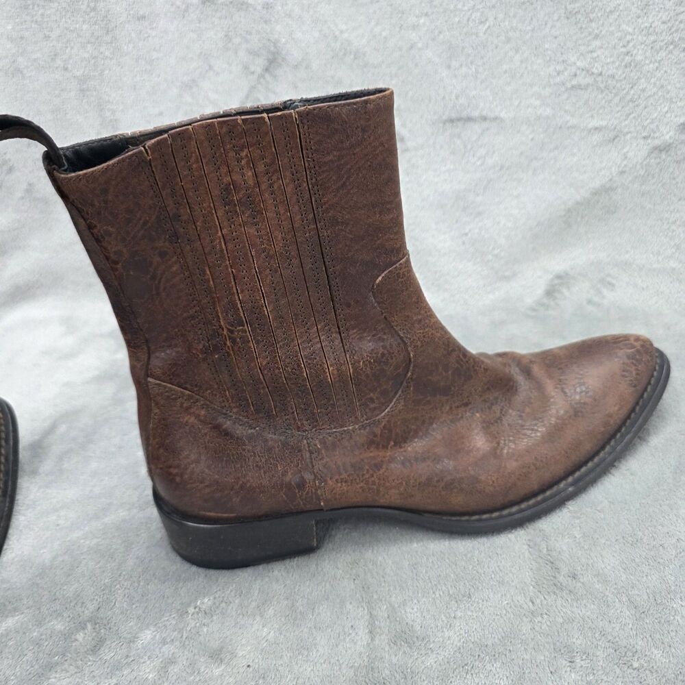 BUTTERO Ankle Chelsea Boots Brown Leather Size 41 Made In Italy - Picture 5 of 11